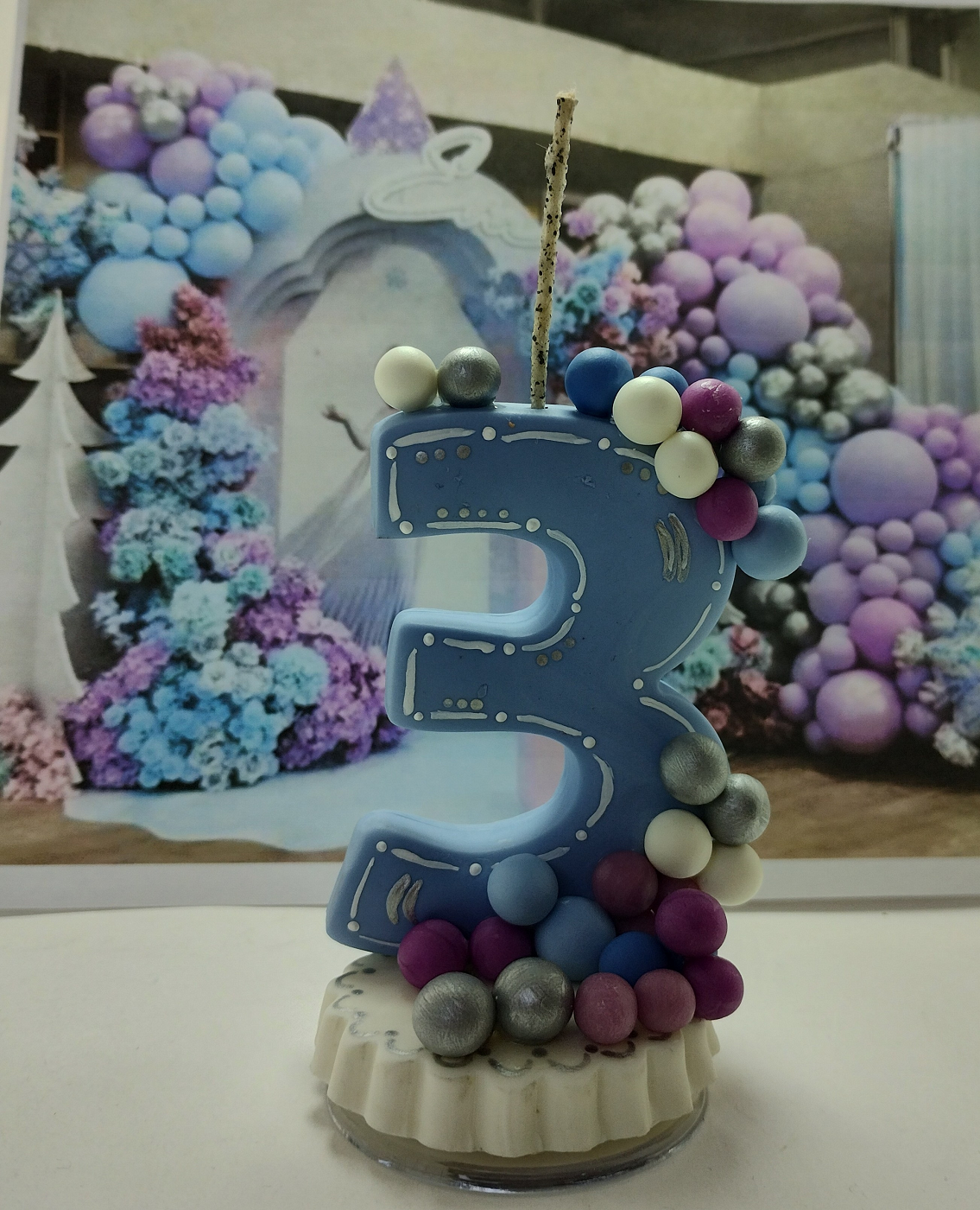 Vela de Aniversário Biscuit