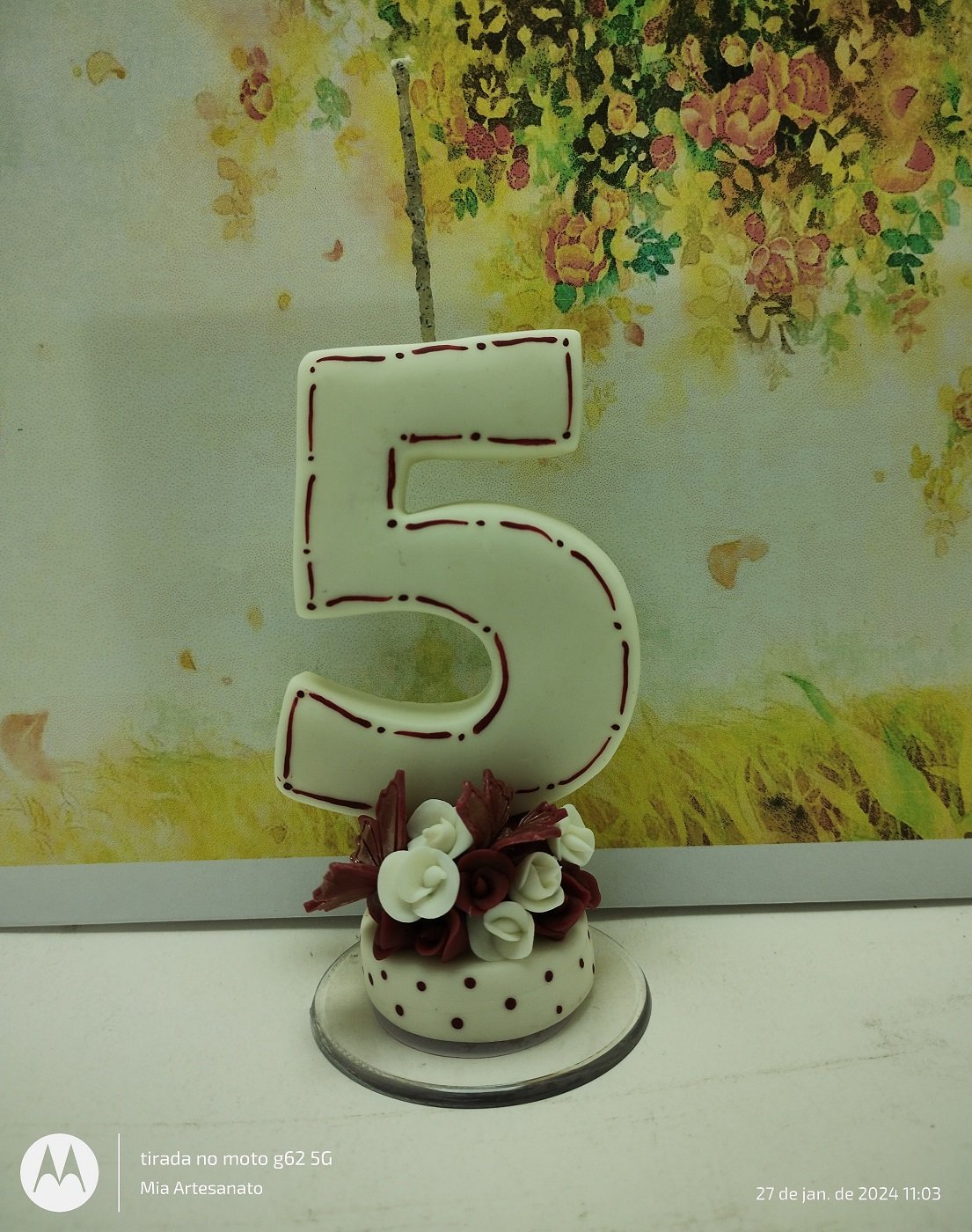 Vela de Aniversário Biscuit