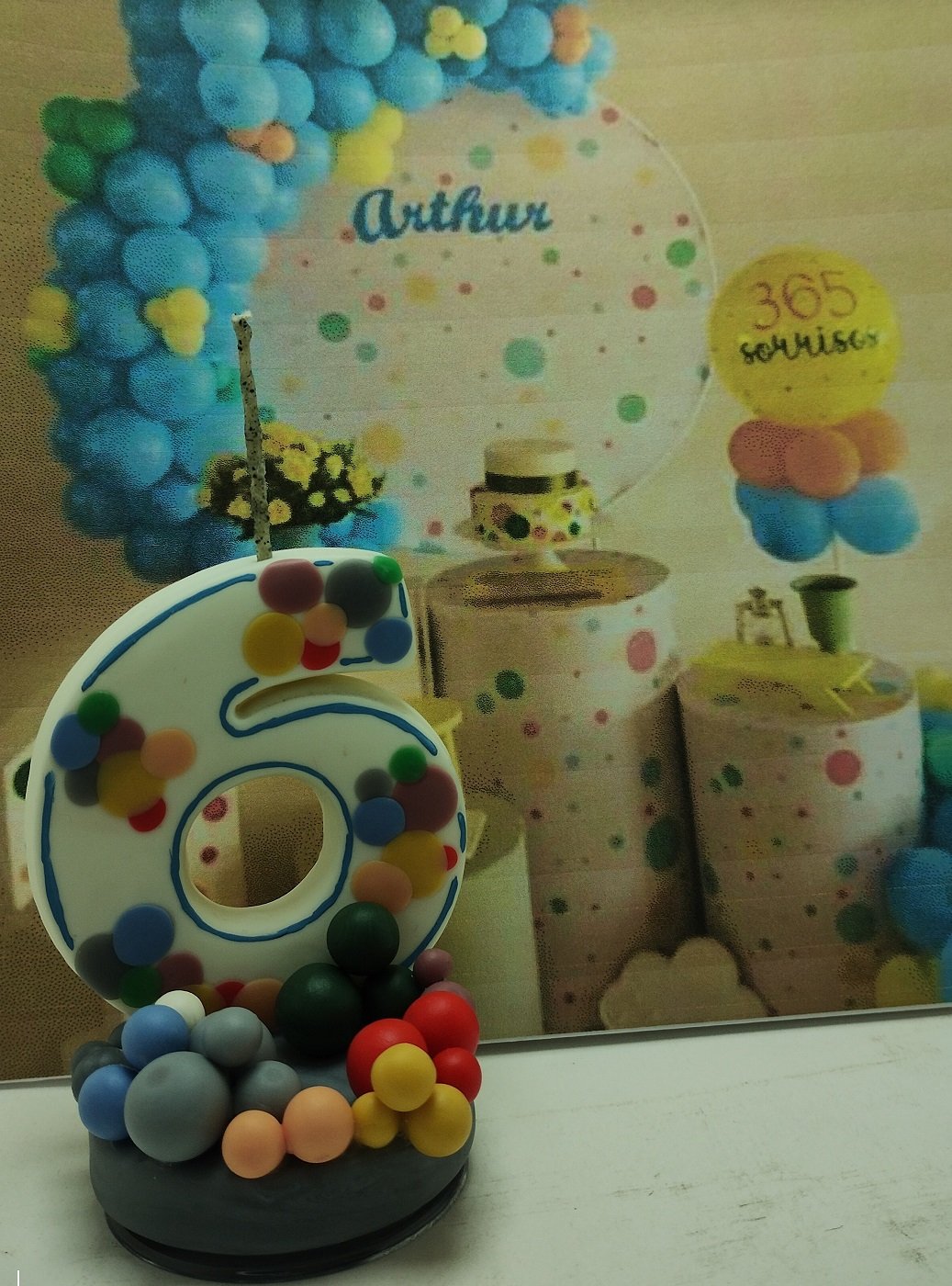Vela de Aniversário Biscuit